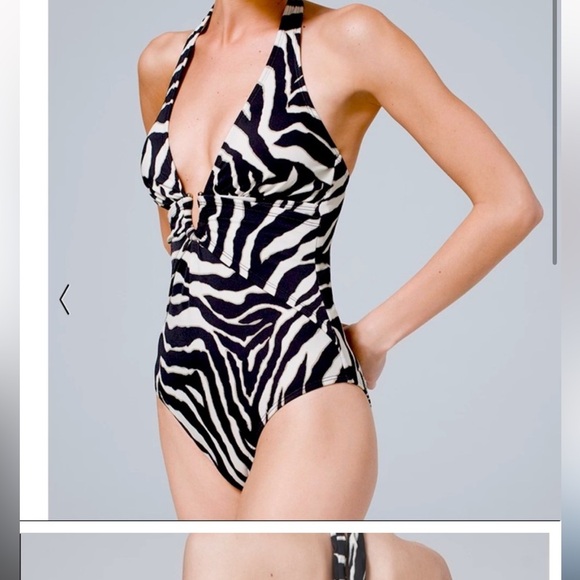 White House Black Market Other - White House Black Market Zebra Print One Piece Swimsuit Sz Medium